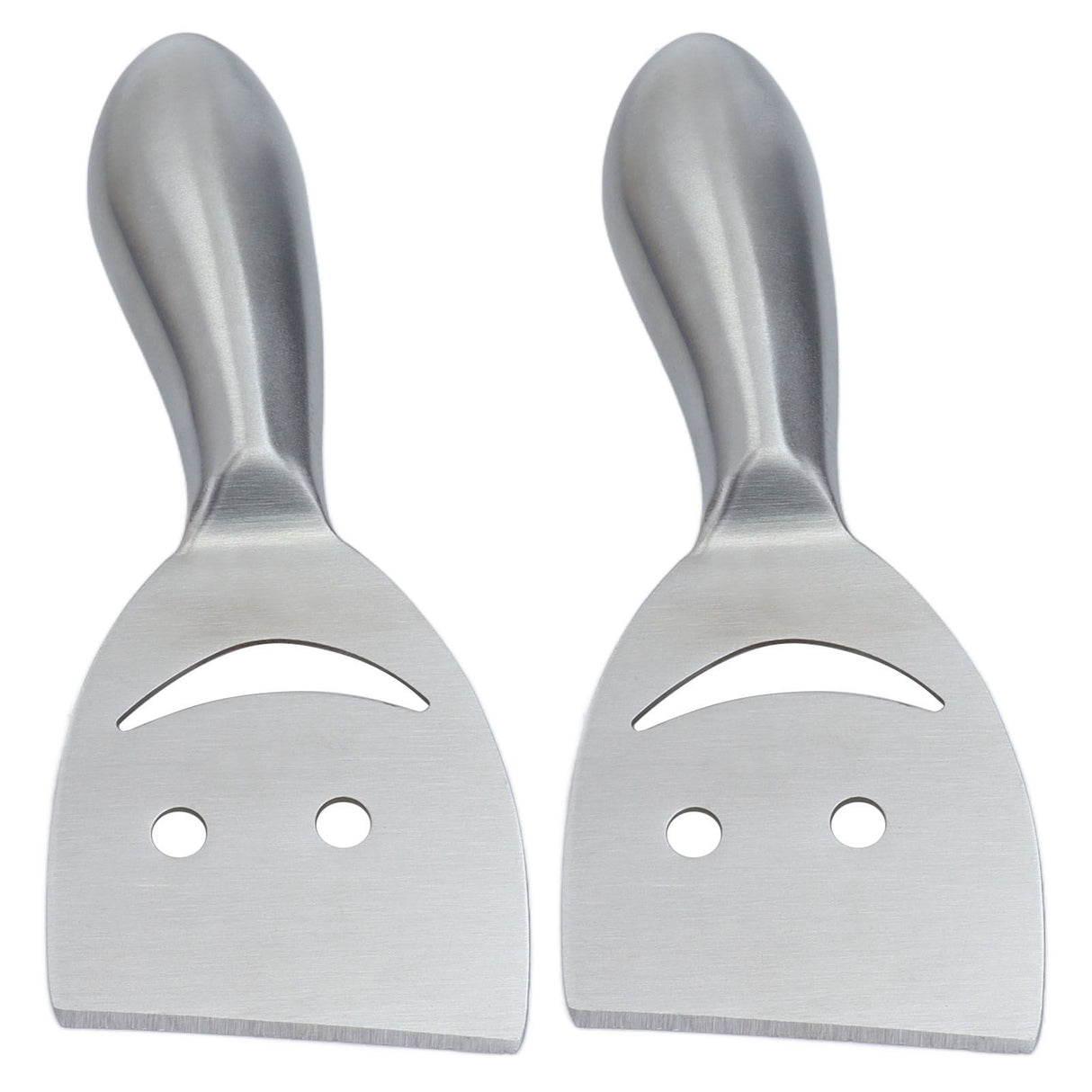 2pcs Cheese Plane Multifunctional Stainless Steel Smile Style Cheese Shaver for Kitchen Baking