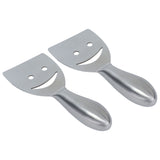2pcs Cheese Plane Multifunctional Stainless Steel Smile Style Cheese Shaver for Kitchen Baking