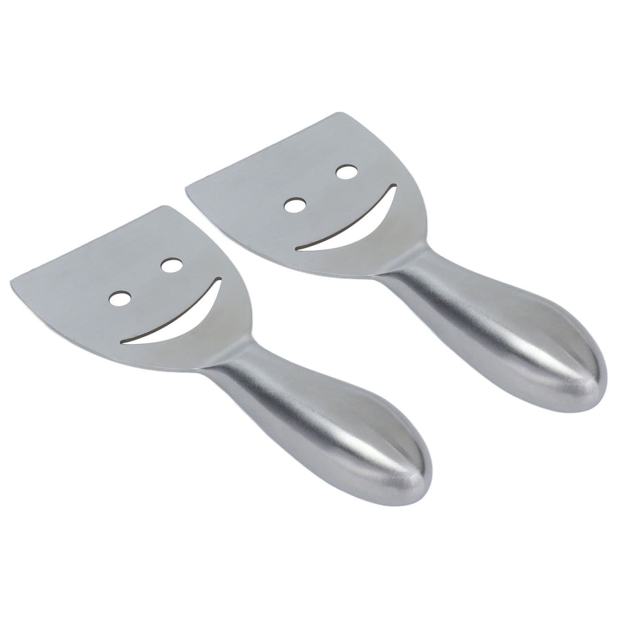 2pcs Cheese Plane Multifunctional Stainless Steel Smile Style Cheese Shaver for Kitchen Baking