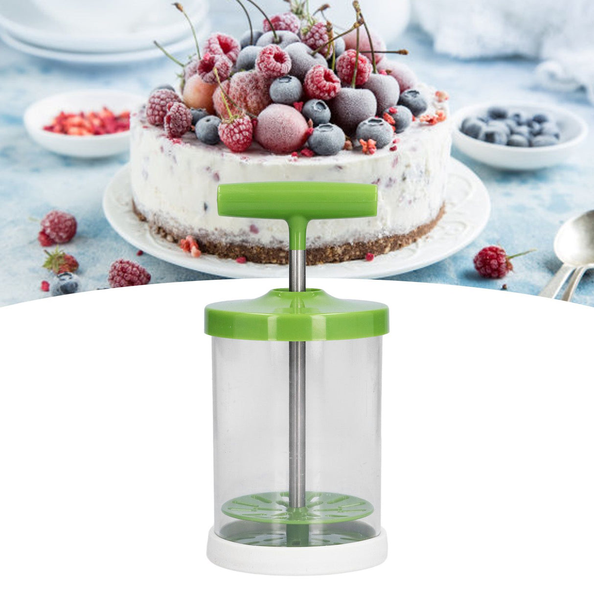 Manual Milk Frother Creamer DIY Hand Cream Mixer Cake Hand Pump Frother for Kitchen Baking