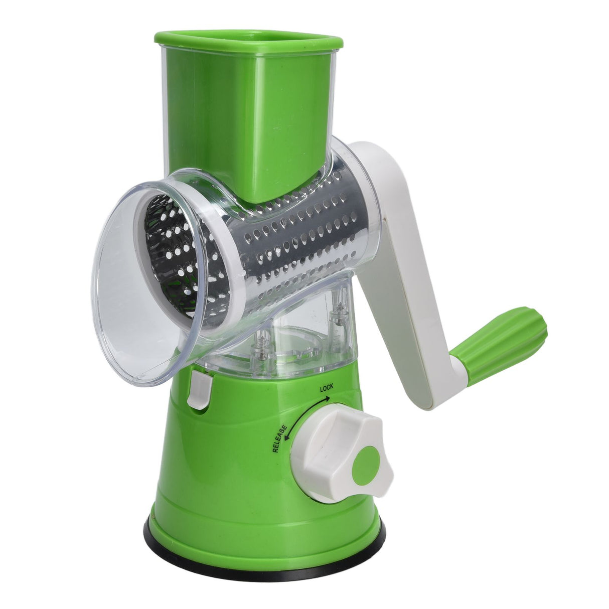 Cheese Grater Multifunctional Handheld Cheese Shredder with Grinding Cutting Slicing Knife Barrel for Fruits Potatoes