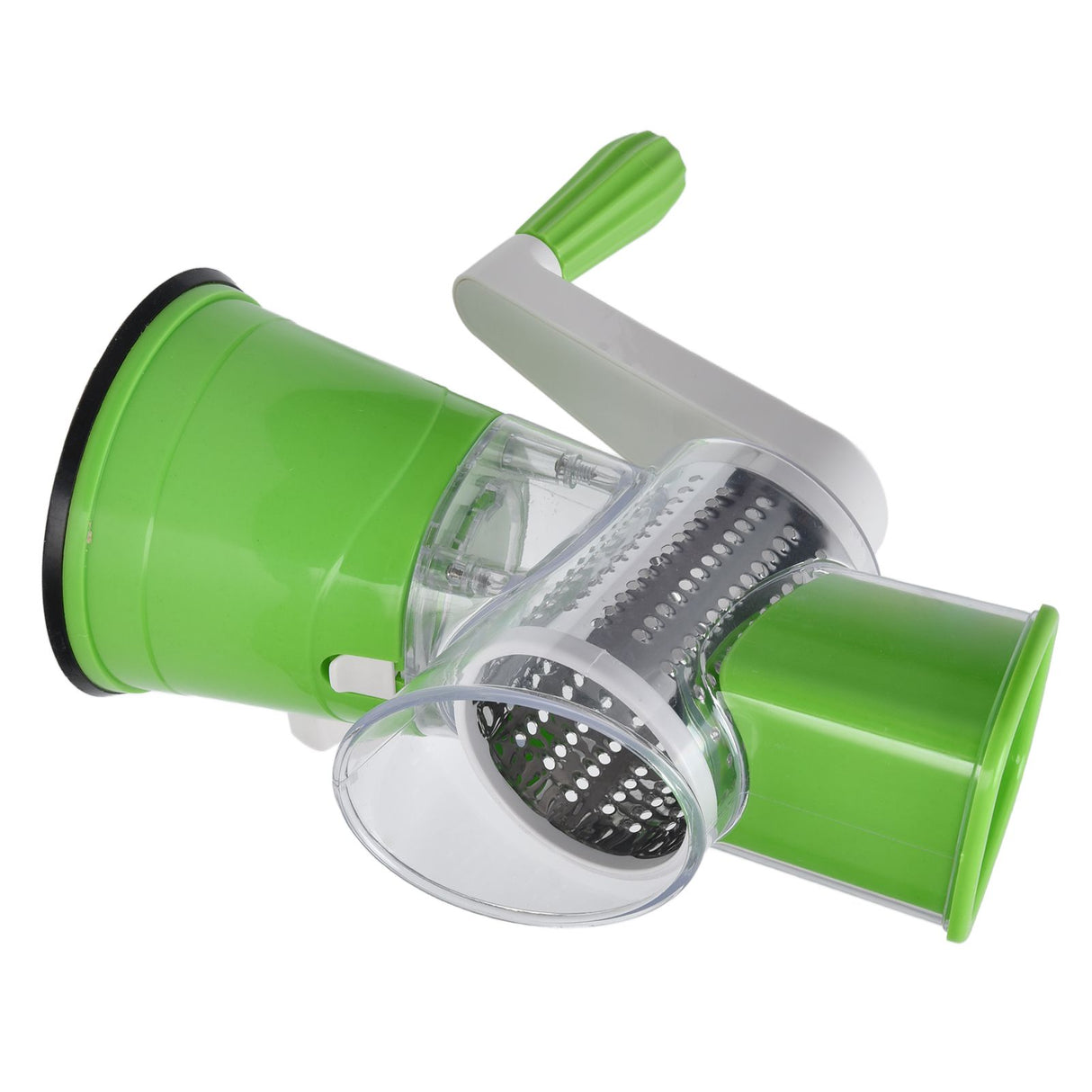 Cheese Grater Multifunctional Handheld Cheese Shredder with Grinding Cutting Slicing Knife Barrel for Fruits Potatoes