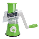 Cheese Grater Multifunctional Handheld Cheese Shredder with Grinding Cutting Slicing Knife Barrel for Fruits Potatoes - Close-Up Angle