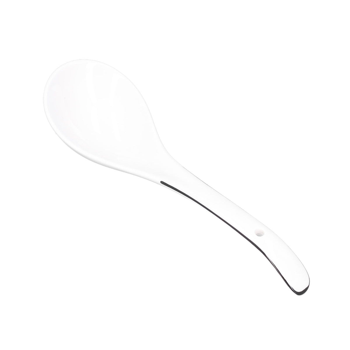Large Porcelain Spoon White Multipurpose Long Handle Ceramic Porridge Spoon for Home Restaurant