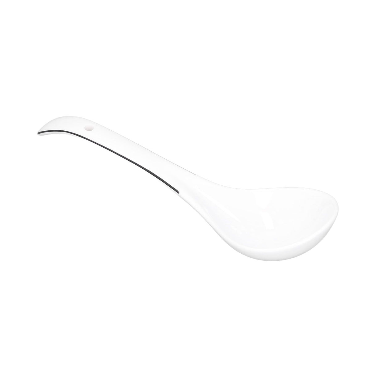 Large Porcelain Spoon White Multipurpose Long Handle Ceramic Porridge Spoon for Home Restaurant