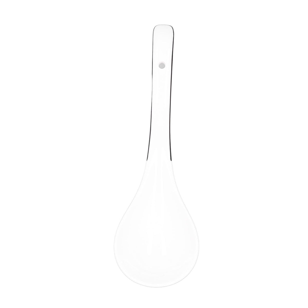 Large Porcelain Spoon White Multipurpose Long Handle Ceramic Porridge Spoon for Home Restaurant
