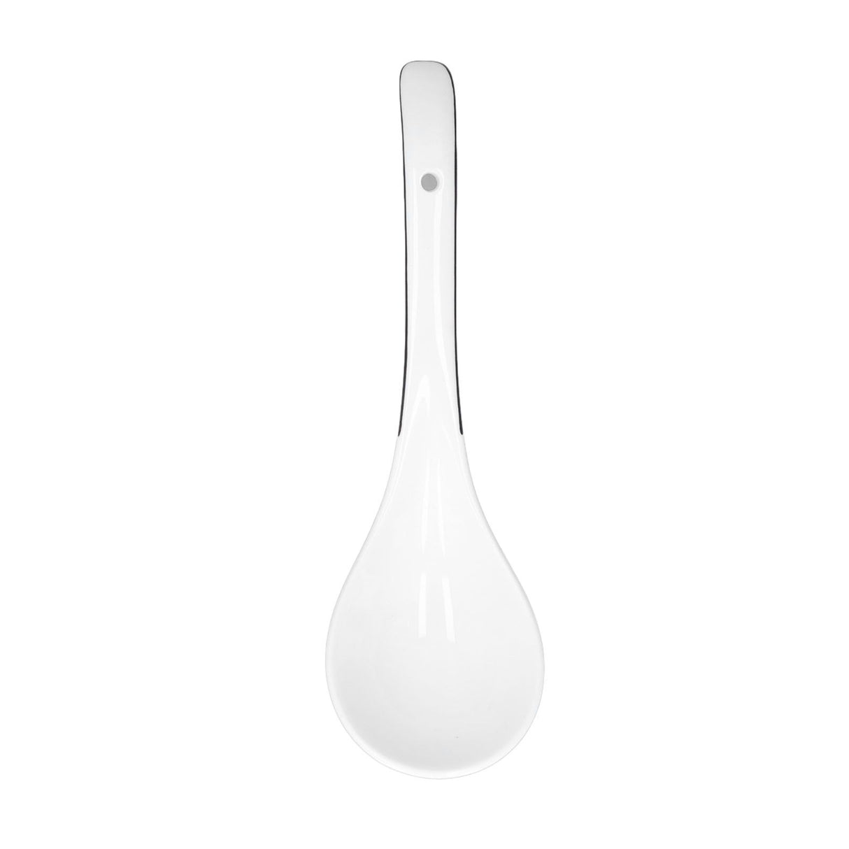 Large Porcelain Spoon White Multipurpose Long Handle Ceramic Porridge Spoon for Home Restaurant