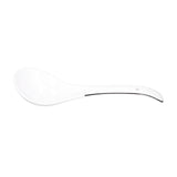Large Porcelain Spoon White Multipurpose Long Handle Ceramic Porridge Spoon for Home Restaurant