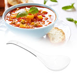 Large Porcelain Spoon White Multipurpose Long Handle Ceramic Porridge Spoon for Home Restaurant