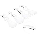 4PCS White Ceramic Spoon Coffee Scoop Dessert Ice Cream Scoop Tableware Spoon for Kitchen