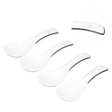 4PCS White Ceramic Spoon Coffee Scoop Dessert Ice Cream Scoop Tableware Spoon for Kitchen