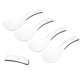 4PCS White Ceramic Spoon Coffee Scoop Dessert Ice Cream Scoop Tableware Spoon for Kitchen - Extra Image