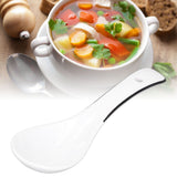 4PCS White Ceramic Spoon Coffee Scoop Dessert Ice Cream Scoop Tableware Spoon for Kitchen