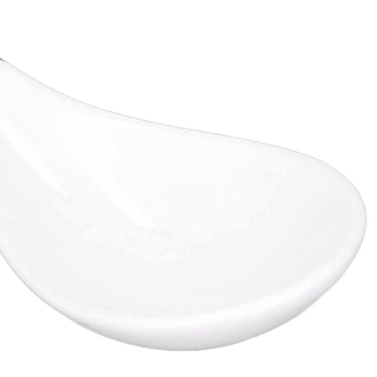 4PCS White Ceramic Spoon Coffee Scoop Dessert Ice Cream Scoop Tableware Spoon for Kitchen