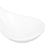 4PCS White Ceramic Spoon Coffee Scoop Dessert Ice Cream Scoop Tableware Spoon for Kitchen