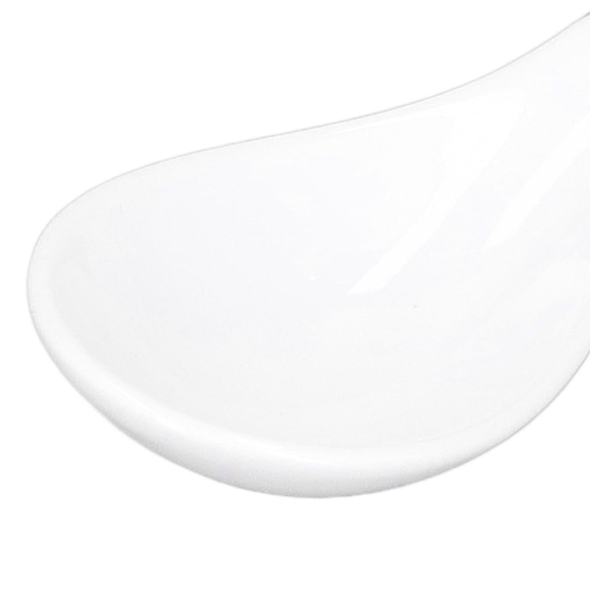 4PCS White Ceramic Spoon Coffee Scoop Dessert Ice Cream Scoop Tableware Spoon for Kitchen