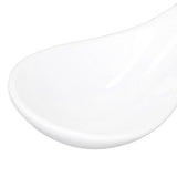 4PCS White Ceramic Spoon Coffee Scoop Dessert Ice Cream Scoop Tableware Spoon for Kitchen