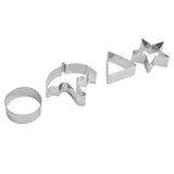 5Pcs/Set Sugar Candy Pie Mold Cutter Stainless Steel Cookies Chocolate Mold for Games Entertainment Silver - Rear View