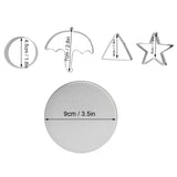 5Pcs/Set Sugar Candy Pie Mold Cutter Stainless Steel Cookies Chocolate Mold for Games Entertainment Silver - Extra Image