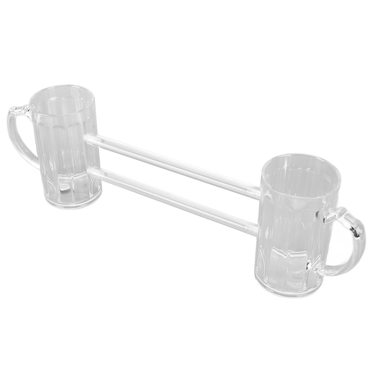 Beer Mug Siamese Anti Drop Exquisite Ergonomics Handle Glass Beer Stein with Connection Tubes for KTV Bar Home Parties