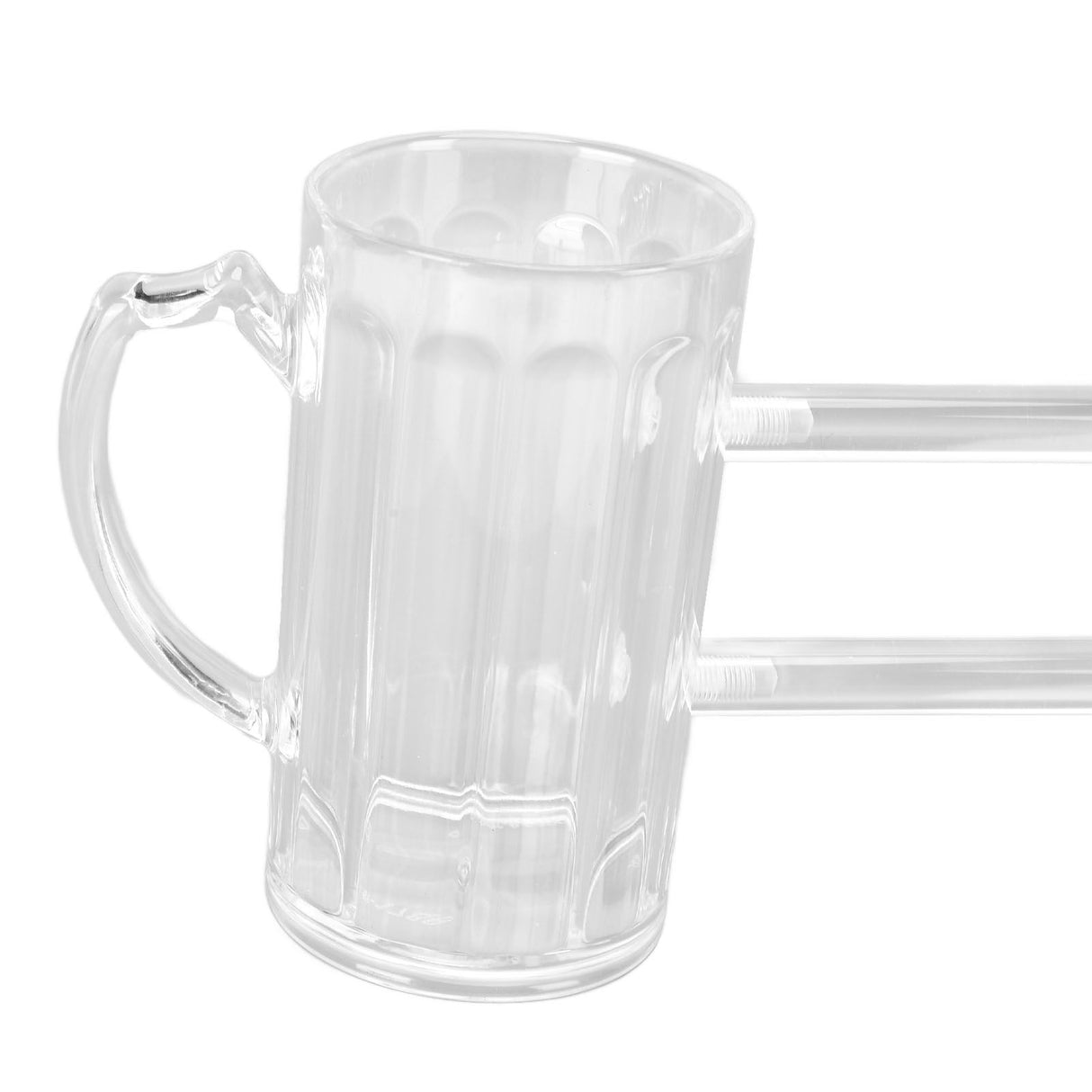 Beer Mug Siamese Anti Drop Exquisite Ergonomics Handle Glass Beer Stein with Connection Tubes for KTV Bar Home Parties