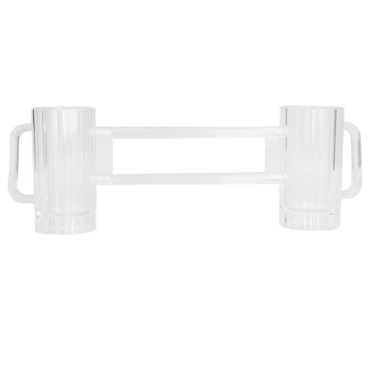 Beer Mug Acrylic Double Conjoined Beer Glass with Handle for Bar KTV Game Competition 430ml / 14.5oz