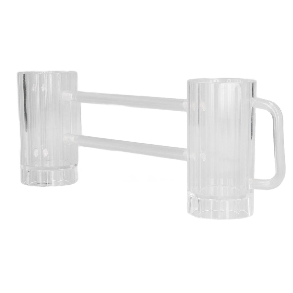 Beer Mug Acrylic Double Conjoined Beer Glass with Handle for Bar KTV Game Competition 430ml / 14.5oz