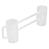 Beer Mug Acrylic Double Conjoined Beer Glass with Handle for Bar KTV Game Competition 430ml / 14.5oz