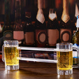 Beer Mug Acrylic Double Conjoined Beer Glass with Handle for Bar KTV Game Competition 430ml / 14.5oz