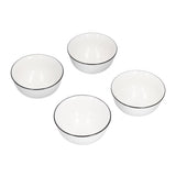 4PCS 6in Soup Bowl White Ceramic Noodle Bowl Eco Friendly Rice Bowl for Kitchen Restaurant