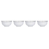 4PCS 6in Soup Bowl White Ceramic Noodle Bowl Eco Friendly Rice Bowl for Kitchen Restaurant - Extra Image