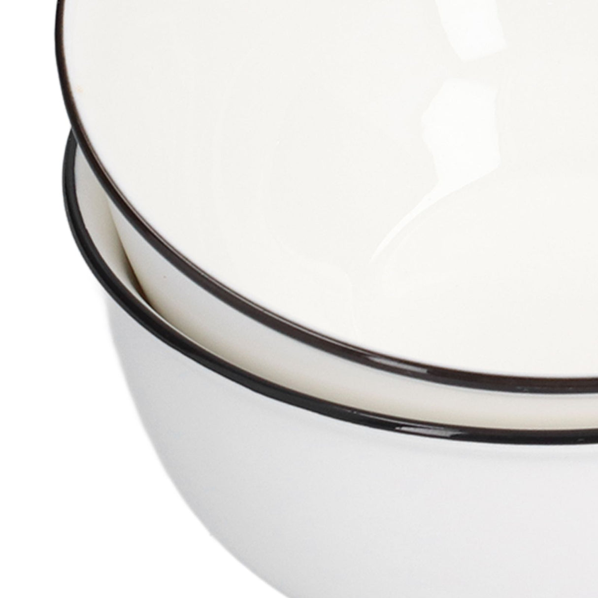 4PCS 6in Soup Bowl White Ceramic Noodle Bowl Eco Friendly Rice Bowl for Kitchen Restaurant