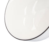 4PCS 6in Soup Bowl White Ceramic Noodle Bowl Eco Friendly Rice Bowl for Kitchen Restaurant