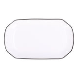 12in Dinner Plate Dish 550ml White Ceramic Noodle Soup Fish Plate Kitchen Tableware for Restaurant - Side View