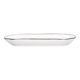 12in Dinner Plate Dish 550ml White Ceramic Noodle Soup Fish Plate Kitchen Tableware for Restaurant - Top-Down View