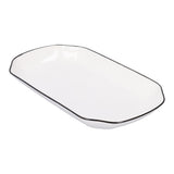 12in Dinner Plate Dish 550ml White Ceramic Noodle Soup Fish Plate Kitchen Tableware for Restaurant