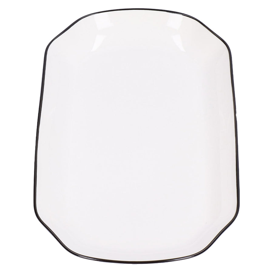 12in Dinner Plate Dish 550ml White Ceramic Noodle Soup Fish Plate Kitchen Tableware for Restaurant