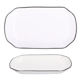 12in Dinner Plate Dish 550ml White Ceramic Noodle Soup Fish Plate Kitchen Tableware for Restaurant