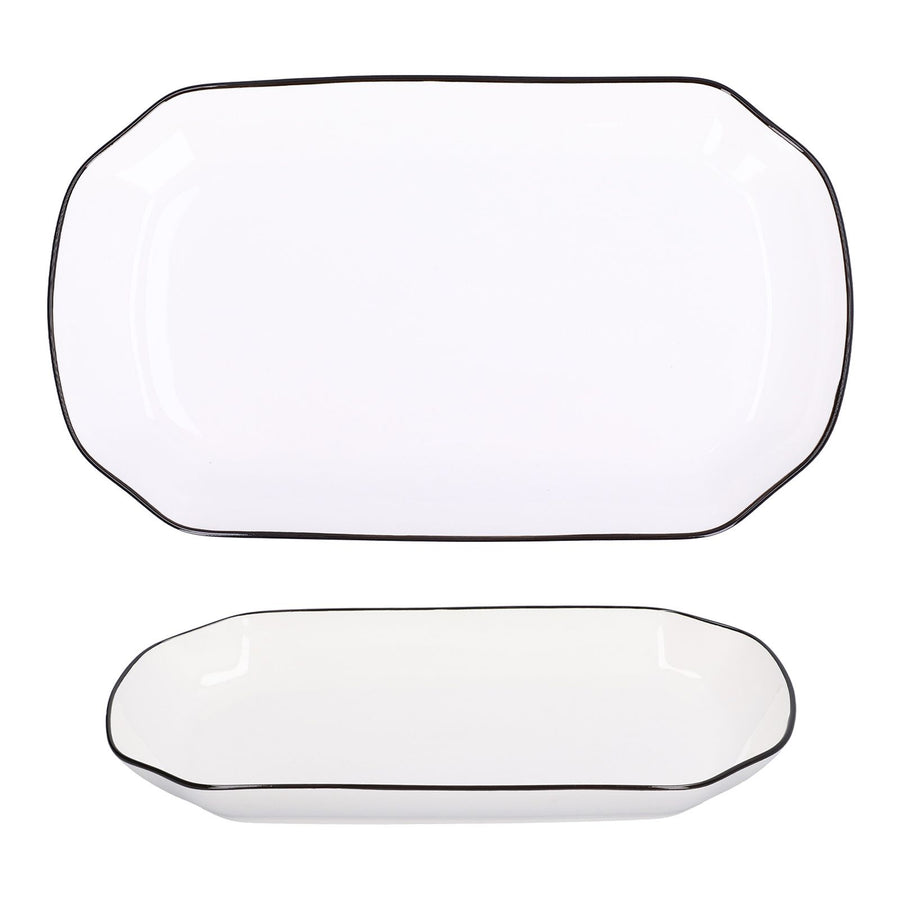 12in Dinner Plate Dish 550ml White Ceramic Noodle Soup Fish Plate Kitchen Tableware for Restaurant