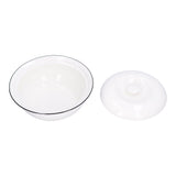 9in Soup Bowl with Lid Large Capacity 1500ml Stew Bowl Harmless White Ceramic Kitchen Bowl