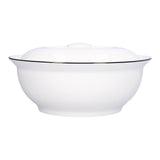 9in Soup Bowl with Lid Large Capacity 1500ml Stew Bowl Harmless White Ceramic Kitchen Bowl