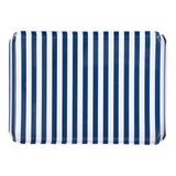 Fruit Tray Blue White Stripe Melamine Safe Environmentally Friendly Colourfast Dessert Platter for Restaurant