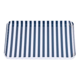 Fruit Tray Blue White Stripe Melamine Safe Environmentally Friendly Colourfast Dessert Platter for Restaurant
