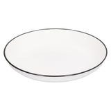 4Pcs Ceramic Dinner Plates Set Black Line Tableware 8 Inch Round Plate for Salads Steak Plate