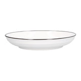 4Pcs Ceramic Dinner Plates Set Black Line Tableware 8 Inch Round Plate for Salads Steak Plate