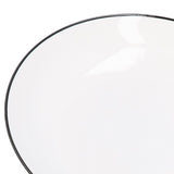 4Pcs Ceramic Dinner Plates Set Black Line Tableware 8 Inch Round Plate for Salads Steak Plate - Extra Image