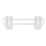 430ml Beer Mug Double Conjoined Beer Glass Drop Resistant Acrylic Beer Cup Bar KTV Beer Glass