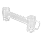 430ml Beer Mug Double Conjoined Beer Glass Drop Resistant Acrylic Beer Cup Bar KTV Beer Glass