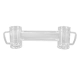430ml Beer Mug Double Conjoined Beer Glass Drop Resistant Acrylic Beer Cup Bar KTV Beer Glass - Rear View