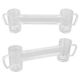 430ml Beer Mug Double Conjoined Beer Glass Drop Resistant Acrylic Beer Cup Bar KTV Beer Glass
